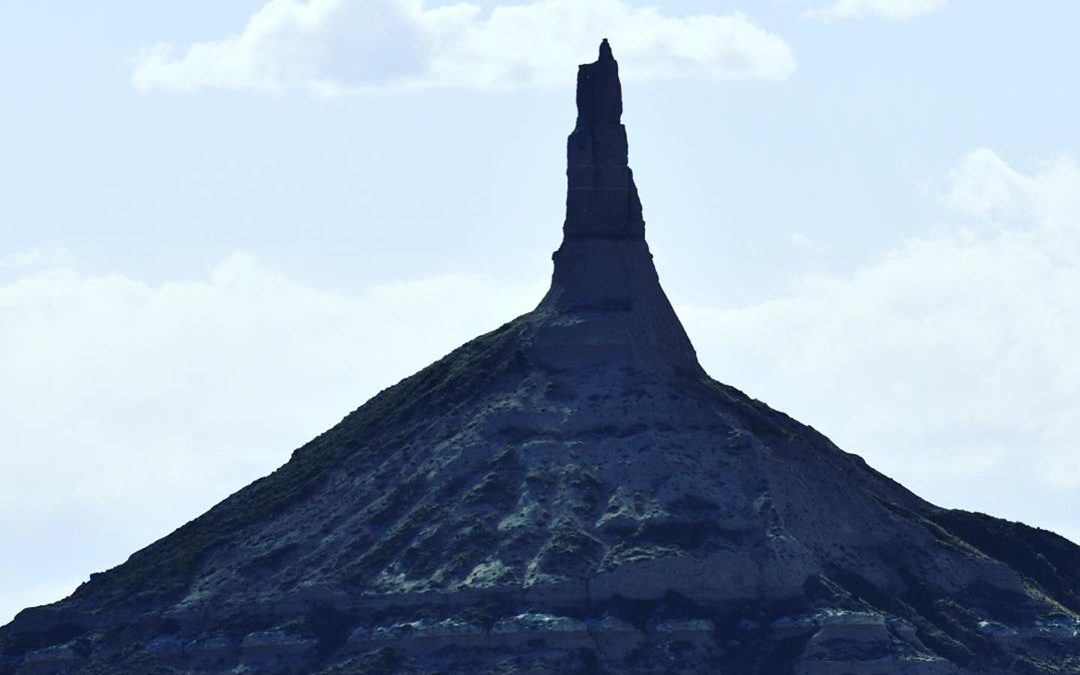 Chimney Rock. Wonder how it got it’s name?!? #chimneyrock #nebraska #imagesbyche…