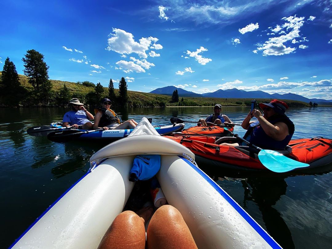 Beautiful Sunday on the lake with friends. #sundaypaddle #lakelife #kayaking #rv…