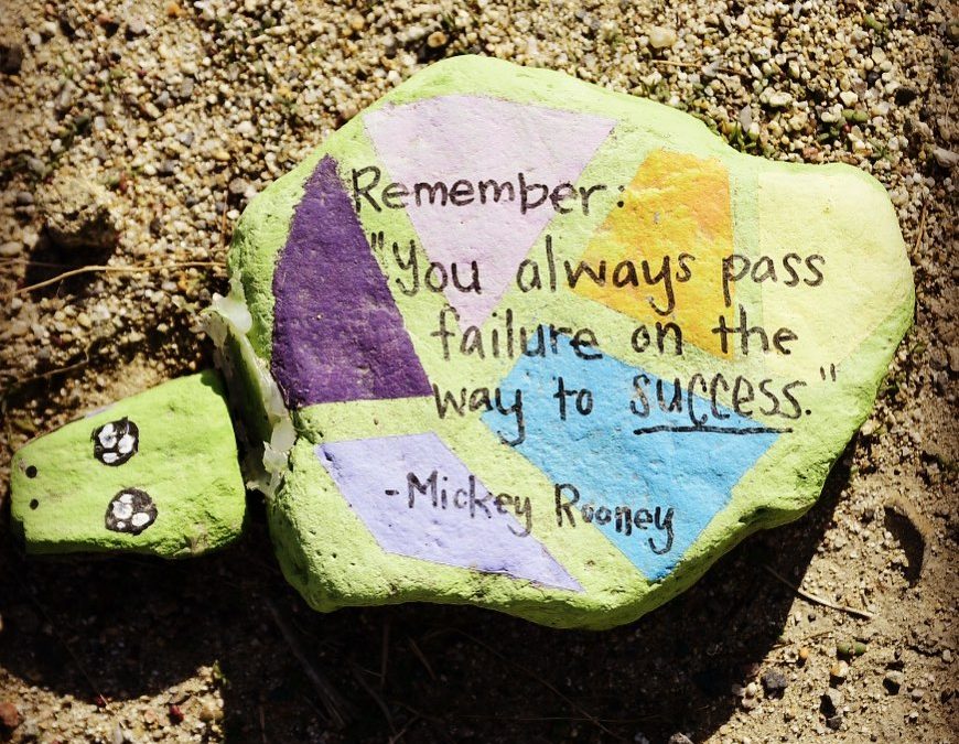 Remember, you always pass failure on the way to success. #rockart #rocksnake #la…