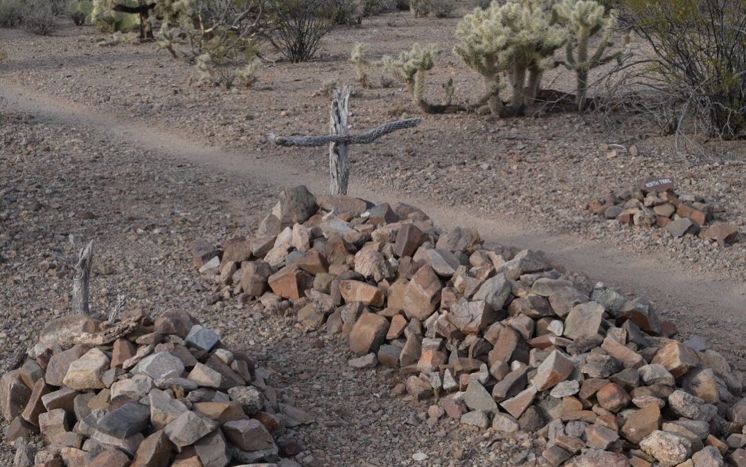 Came across these graves on our hike. No signs. No explanation. One grave is rea…