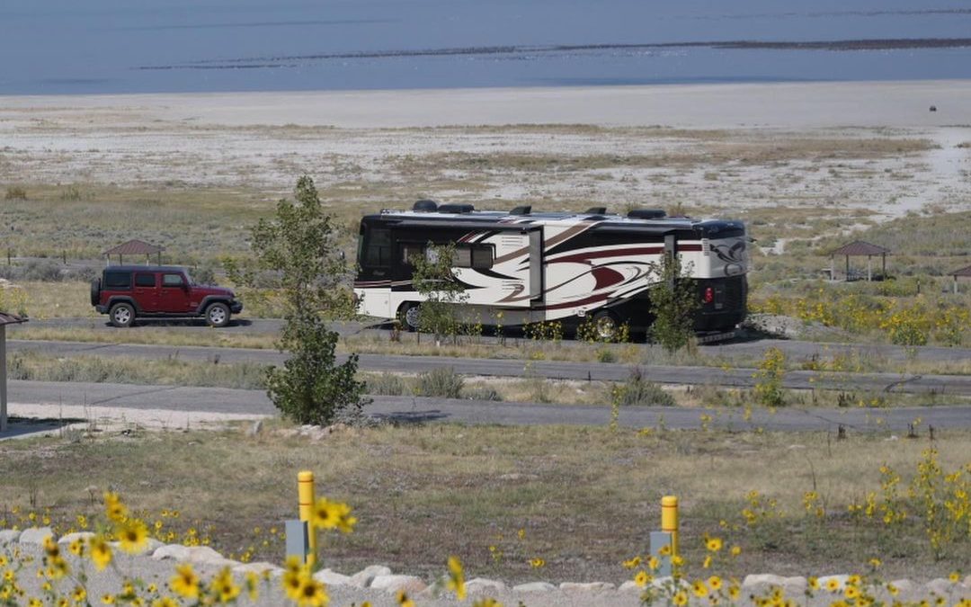 We named him Ed. We are in one of our favorite campgrounds, Antelope Island Stat…