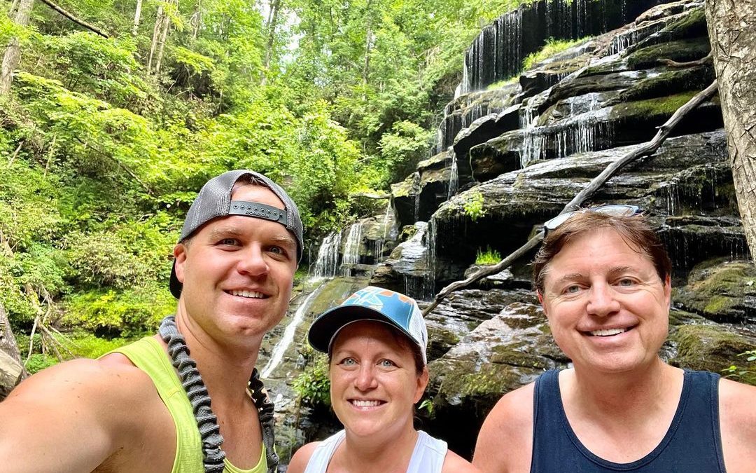 Great early morning hike to Yellow Branch Waterfall with my grand puppy and the…