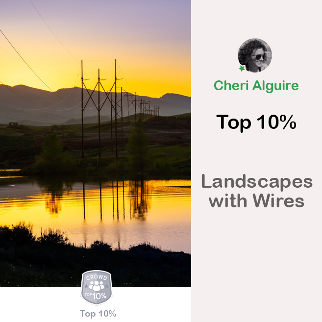 PhotoCrowd.com: Ranked Top 10% in ‘Landscapes with Wires’ Contest