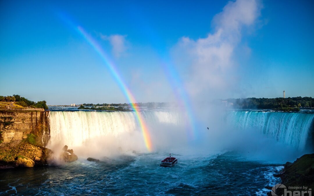 Dual Splendor: Niagara Falls Double Rainbow