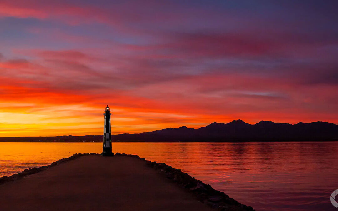 Lakeside Elegance: Cape Henry Lighthouse Replica in Lake Havasu