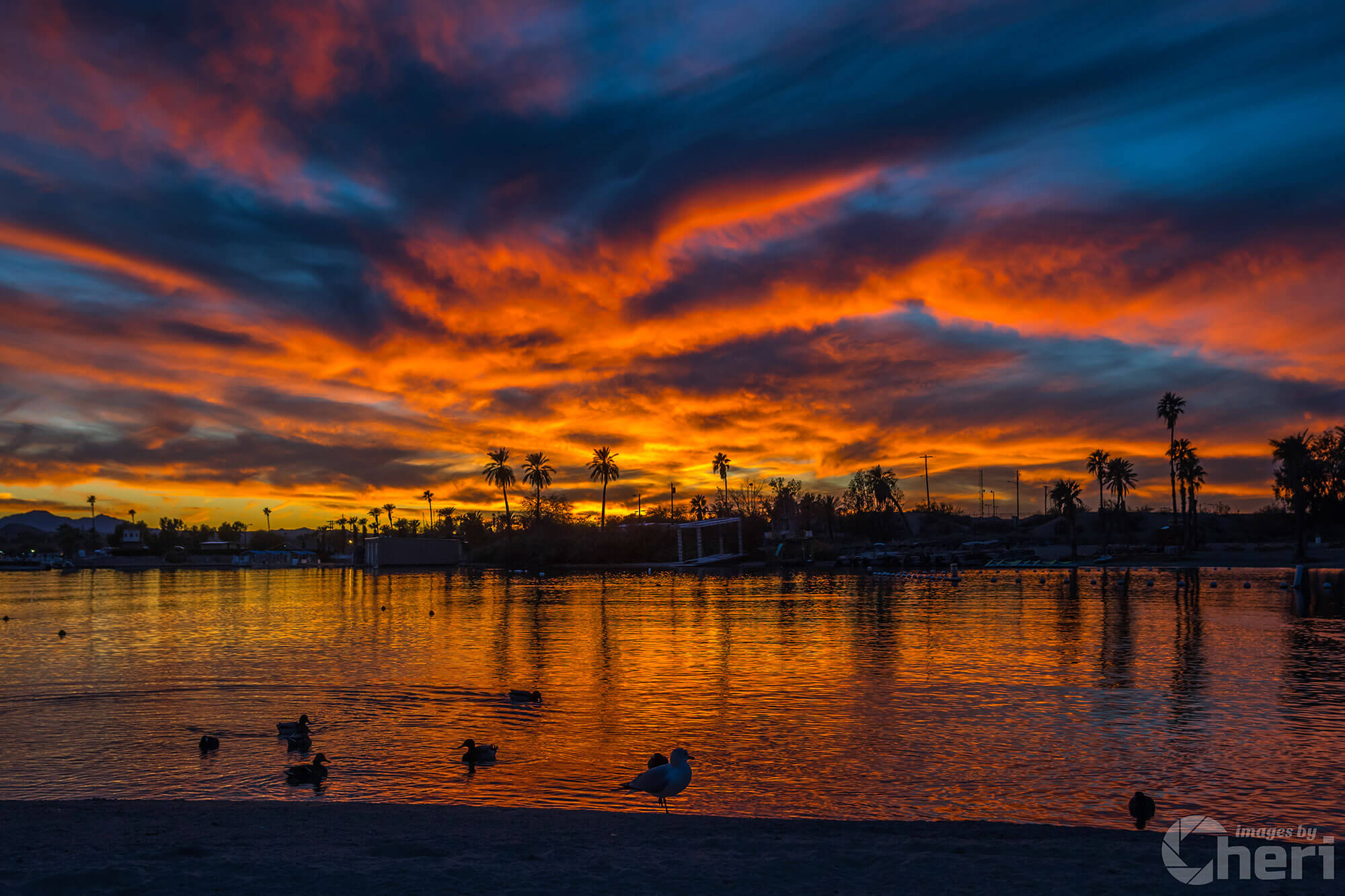 Twilight Reflections: Lake Havasu Sunset