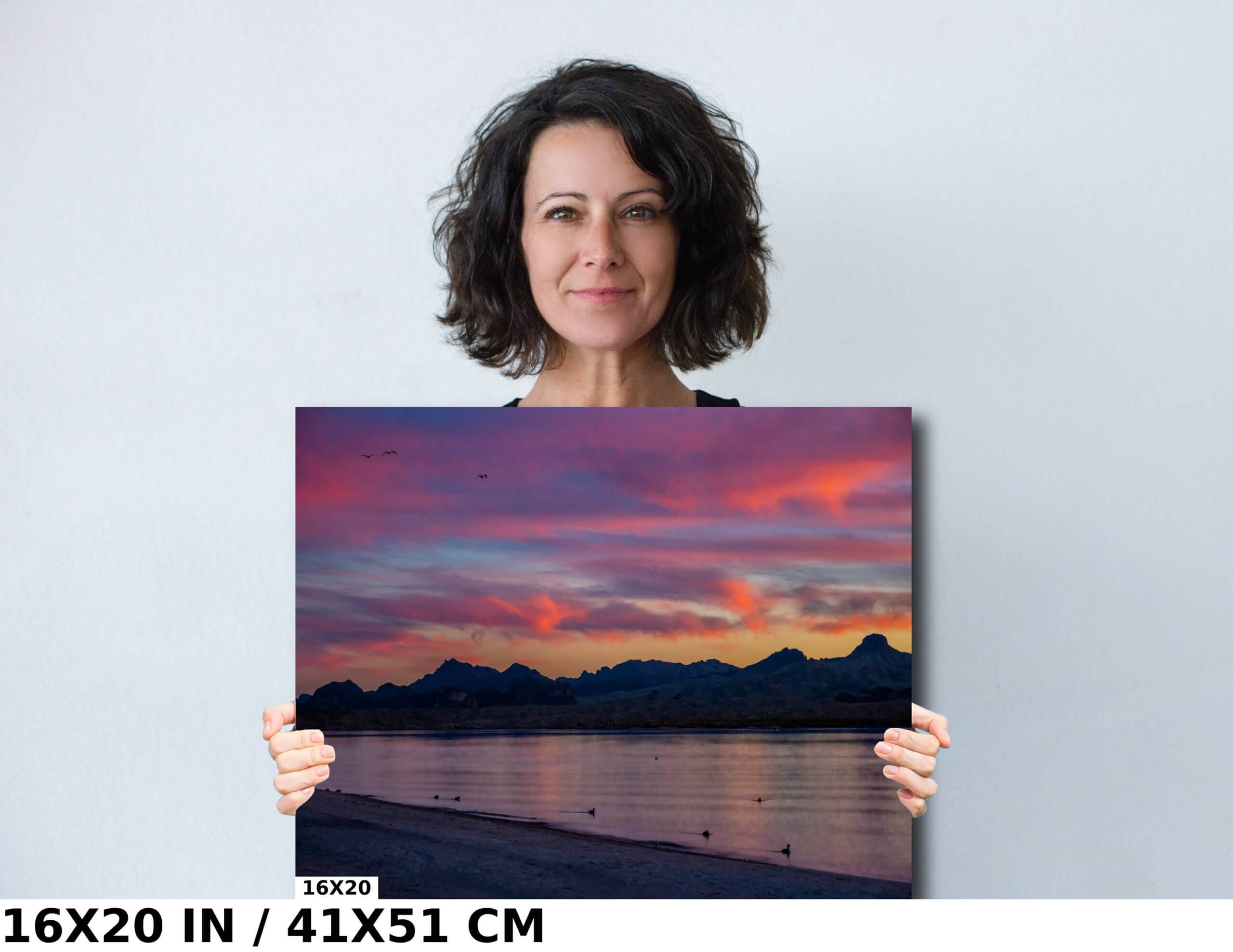 Colorful Dusk Serenity: Sunset at Lake Havasu Diagram