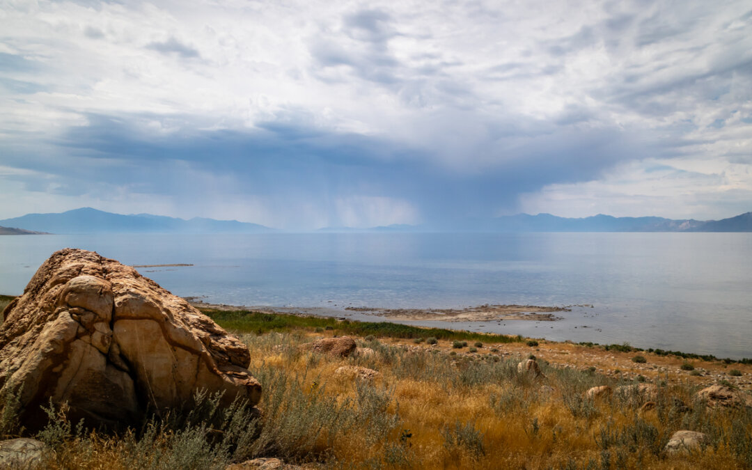 Nature’s Cleansing: Rainy Splendor at the Great Salt Lake