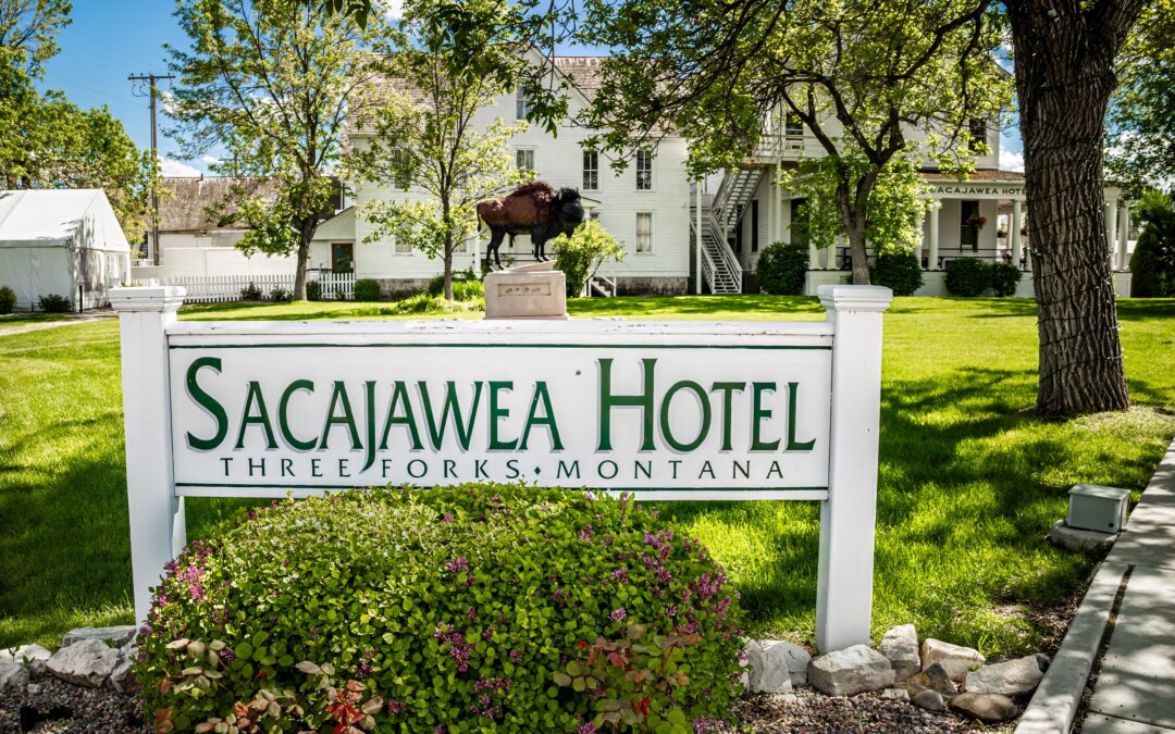 Historic Sacajawea Hotel Signage: Bozeman Three Forks
