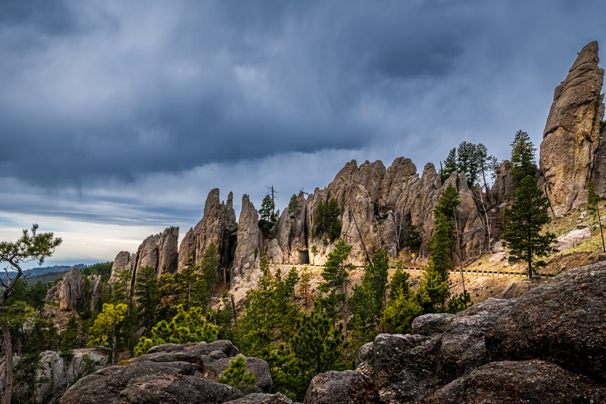 Granite Giants: Giant Rock Formations Along the Needles Highway