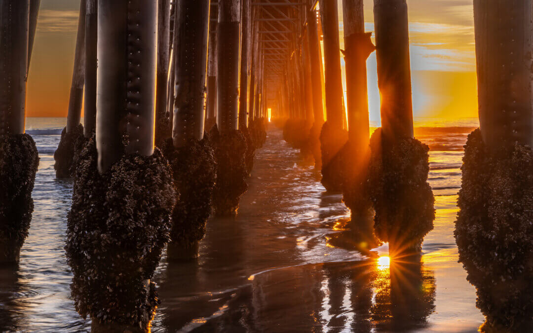 Shimmering Seascape: Oceanside Pier California