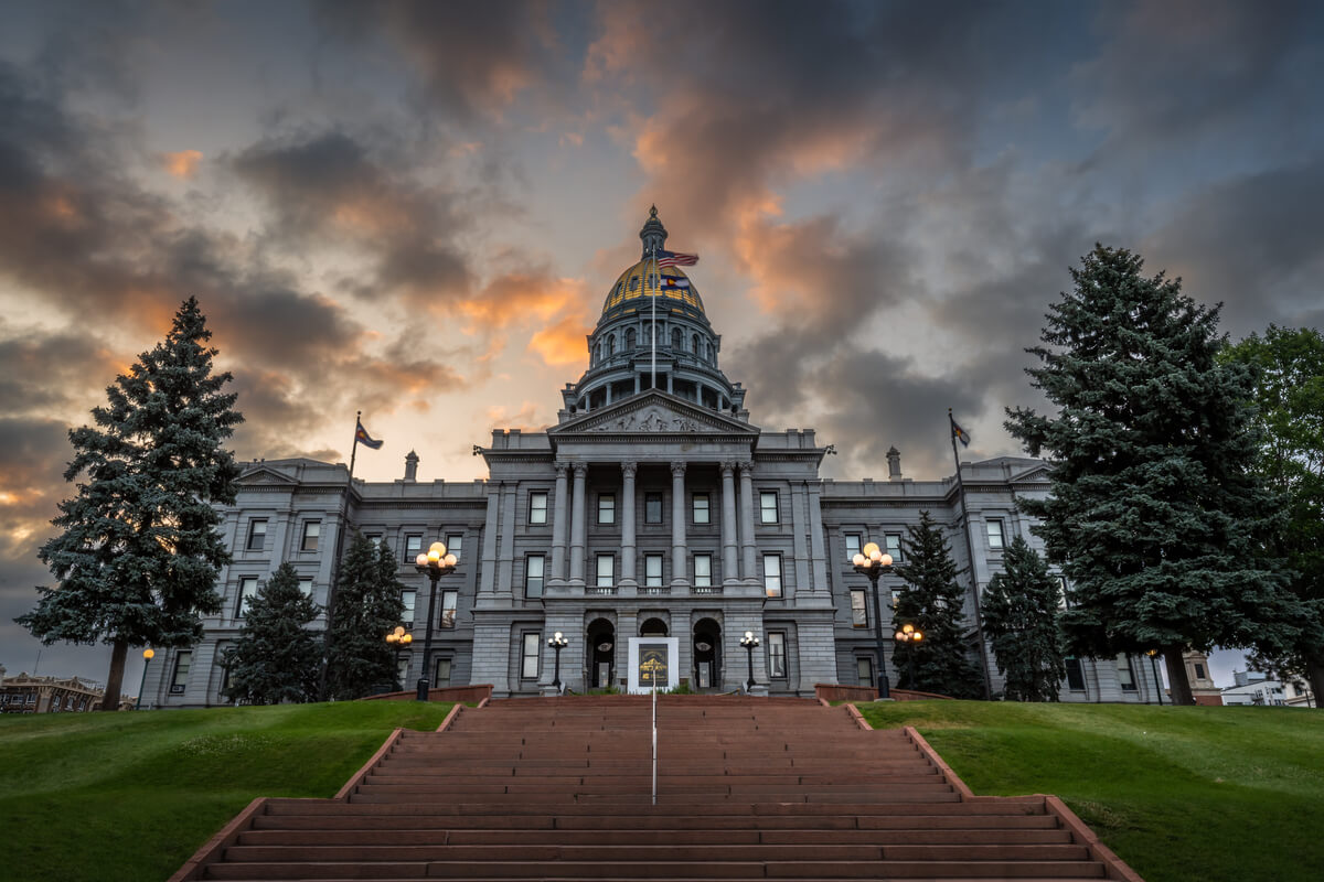 Colorado Capitol Clouds: Denver Colorado State Capitol
