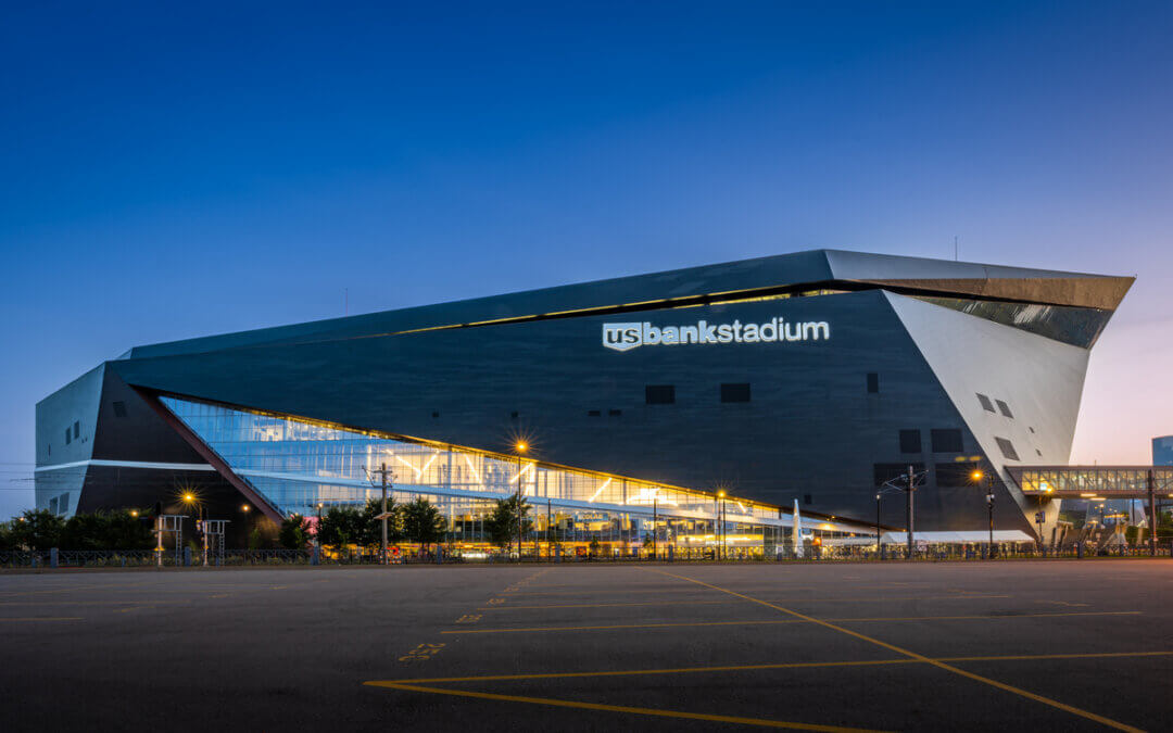 U.S. Bank Vikings Stadium at Twilight: Downtown Minneapolis