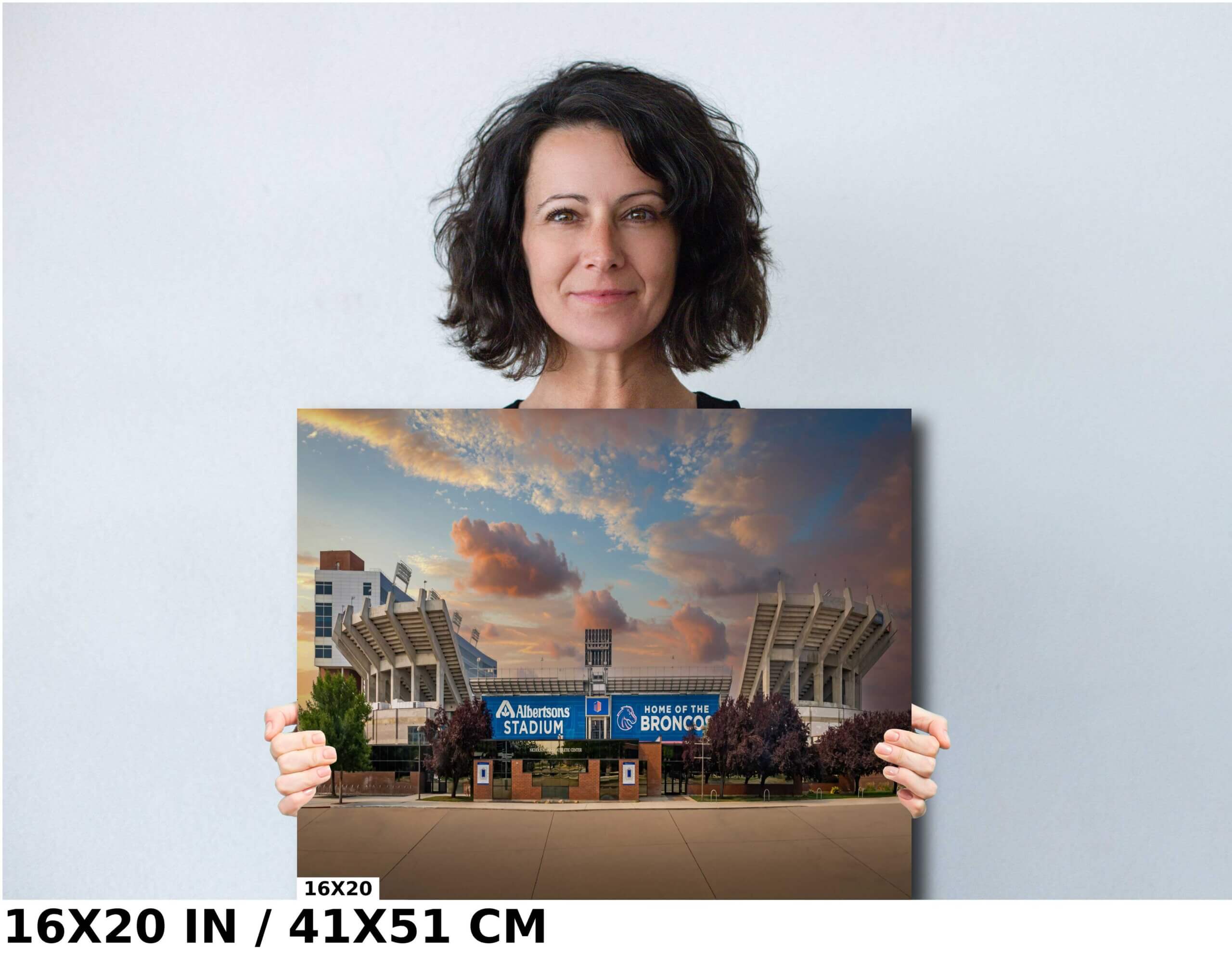 Boise State Broncos Home Field: Albertsons Stadium at Dusk Diagram