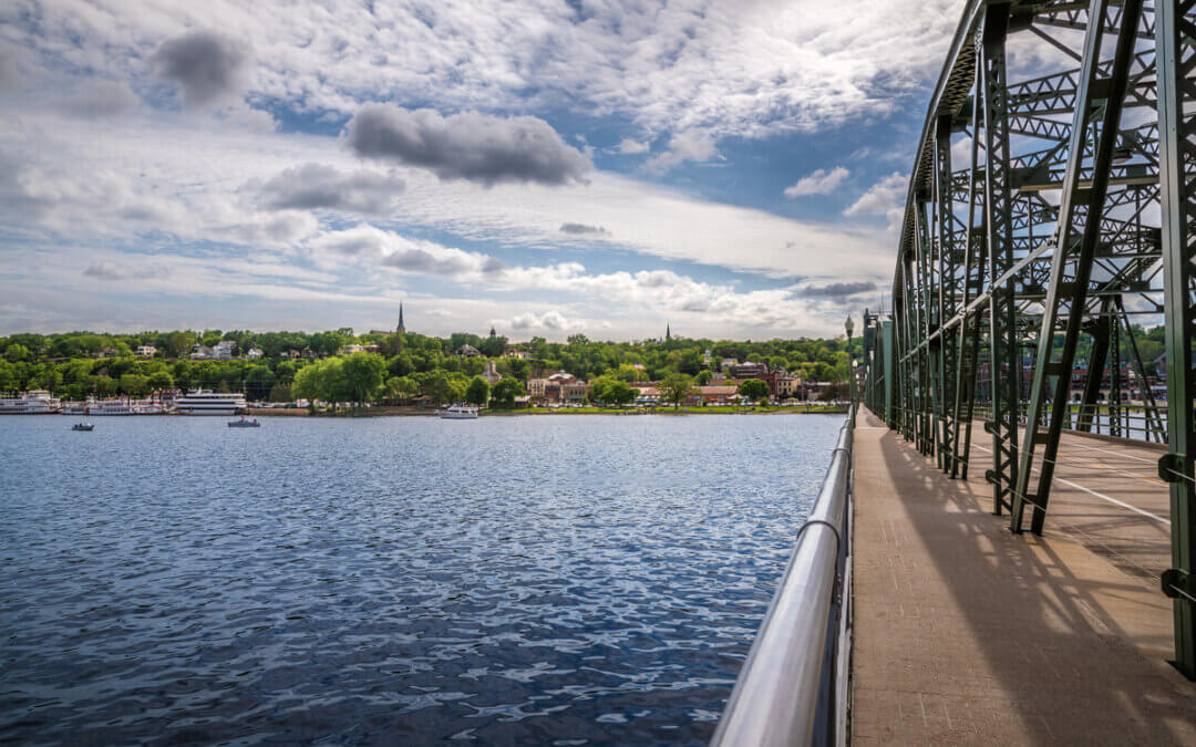 Looking Across the St. Croix River at Wisconsin: Stillwater Minnesota