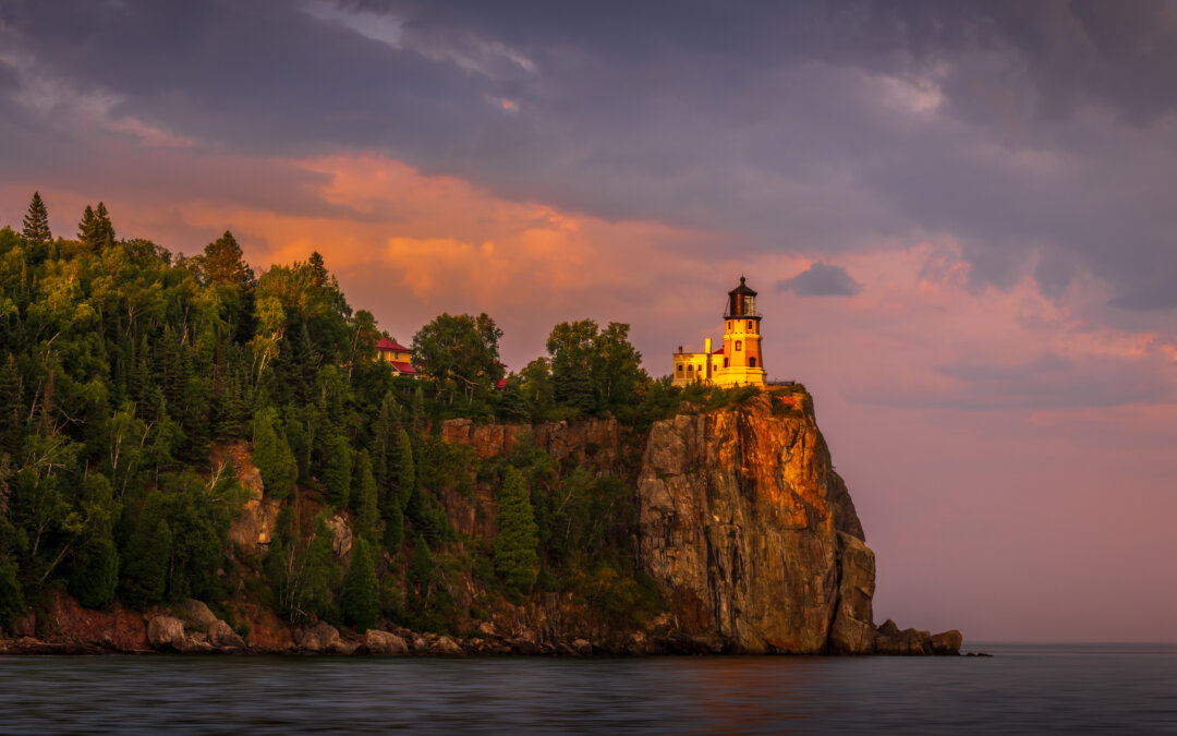 Split Rock Lighthouse at Sunset, Minnesota North Shore